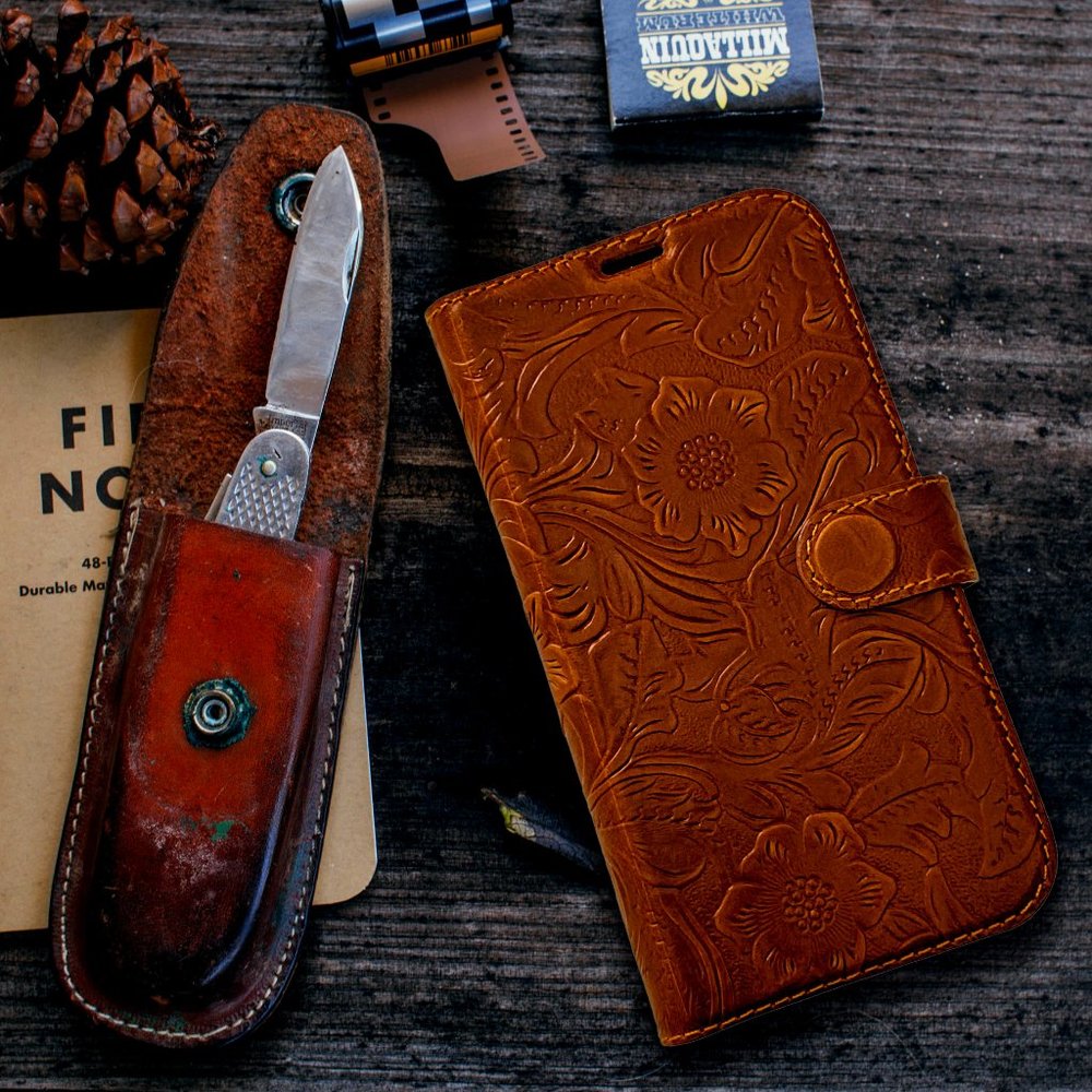 iPhone 14 Pro Max Leather Case - Detachable Case - RFID Blocking Card Slots